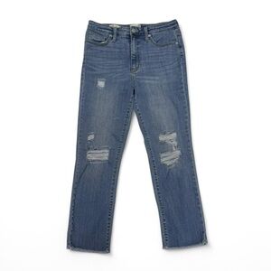 universal thread high rise slim straight distressed jeans ♡